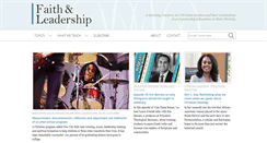 Desktop Screenshot of faithandleadership.com
